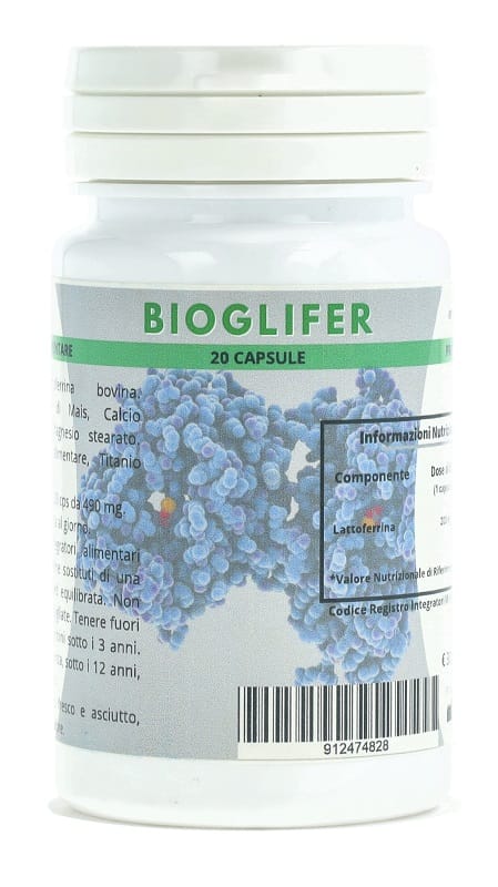 Integratore Bioglifer con Lattoferrina 200mg, 20 capsule