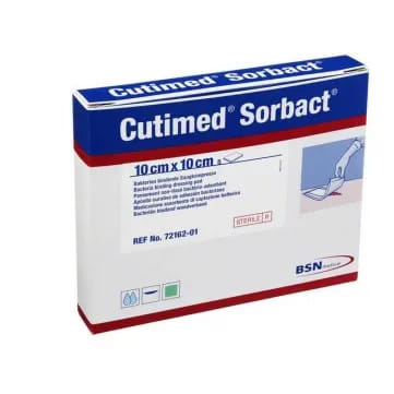 CUTIMED MEDICAZIONE ADSORBENTE DI CAPTAZIONE BATTERICA CUTIMED SORBACT 10X10CM 5 PEZZI