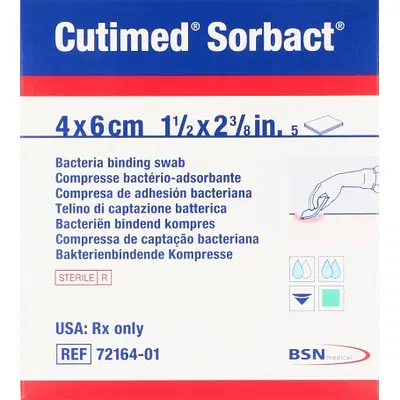 GARZA ASSORBENTE CUTIMED SORBACT 4X6CM 5 PEZZI GARZA ASSORBENTE CUTIMED SORBACT 4X6CM 5 PEZZI