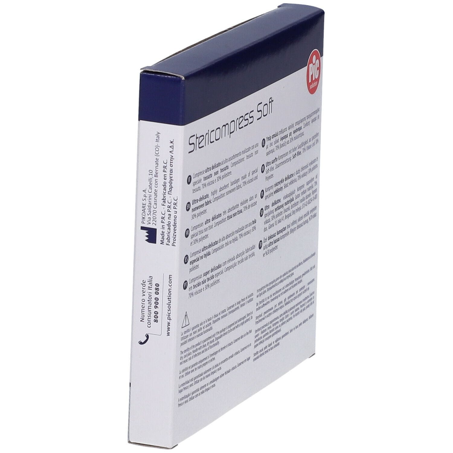 Garza Compressa TNT Stericompress Soft 7,5x7,5cm, 12 pezzi