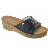 WAPPY LEATHER WOMENS MEMORY CUSHION NAVY BLUE 38