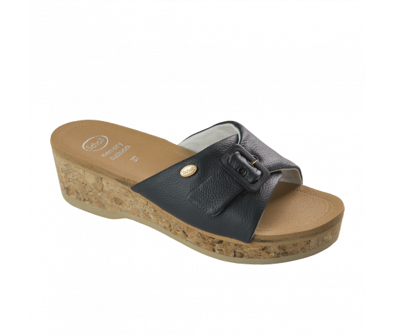 WAPPY LEATHER WOMENS MEMORY CUSHION NAVY BLUE 39