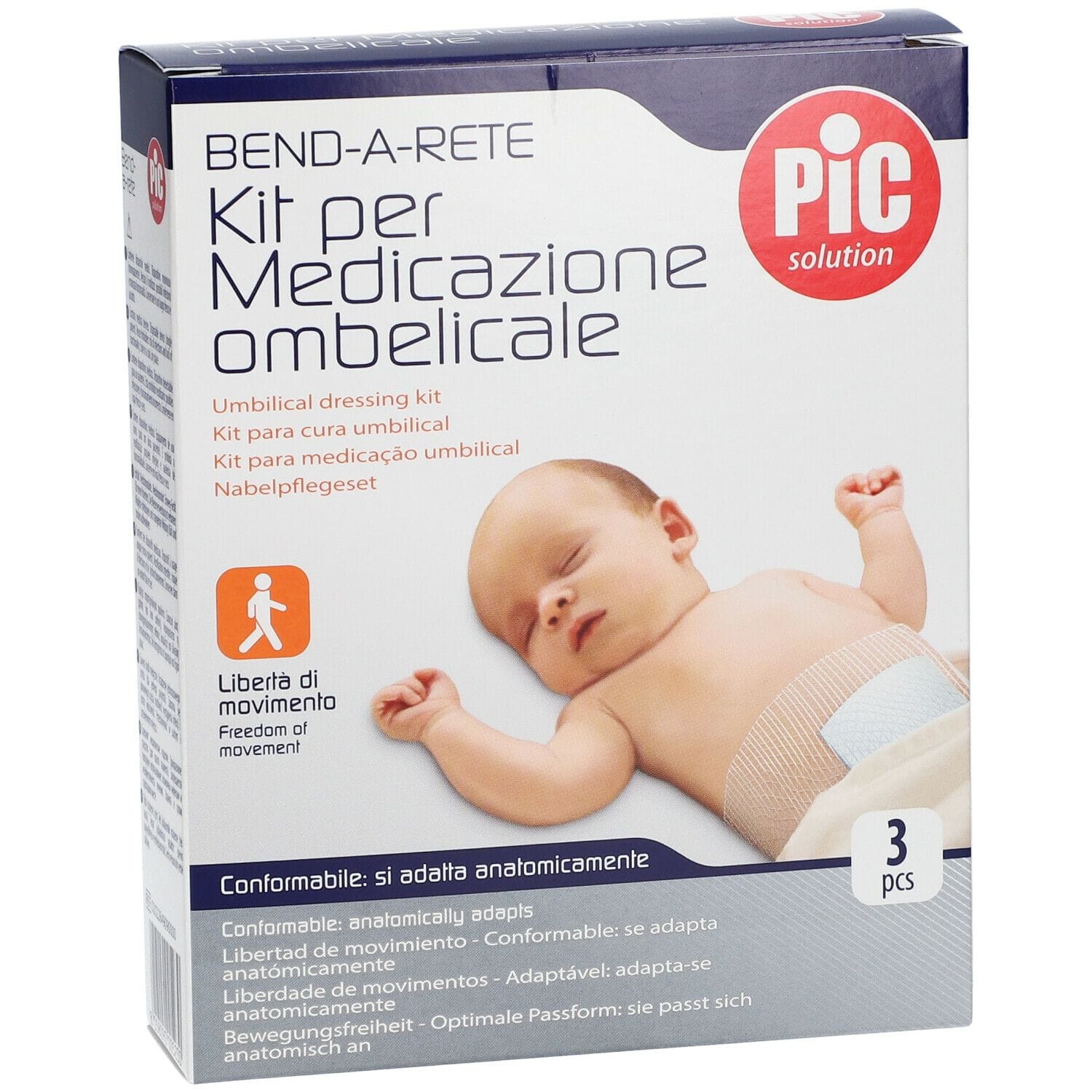 Kit medicazione ombelicale PIC Bend-A-Rete, monouso