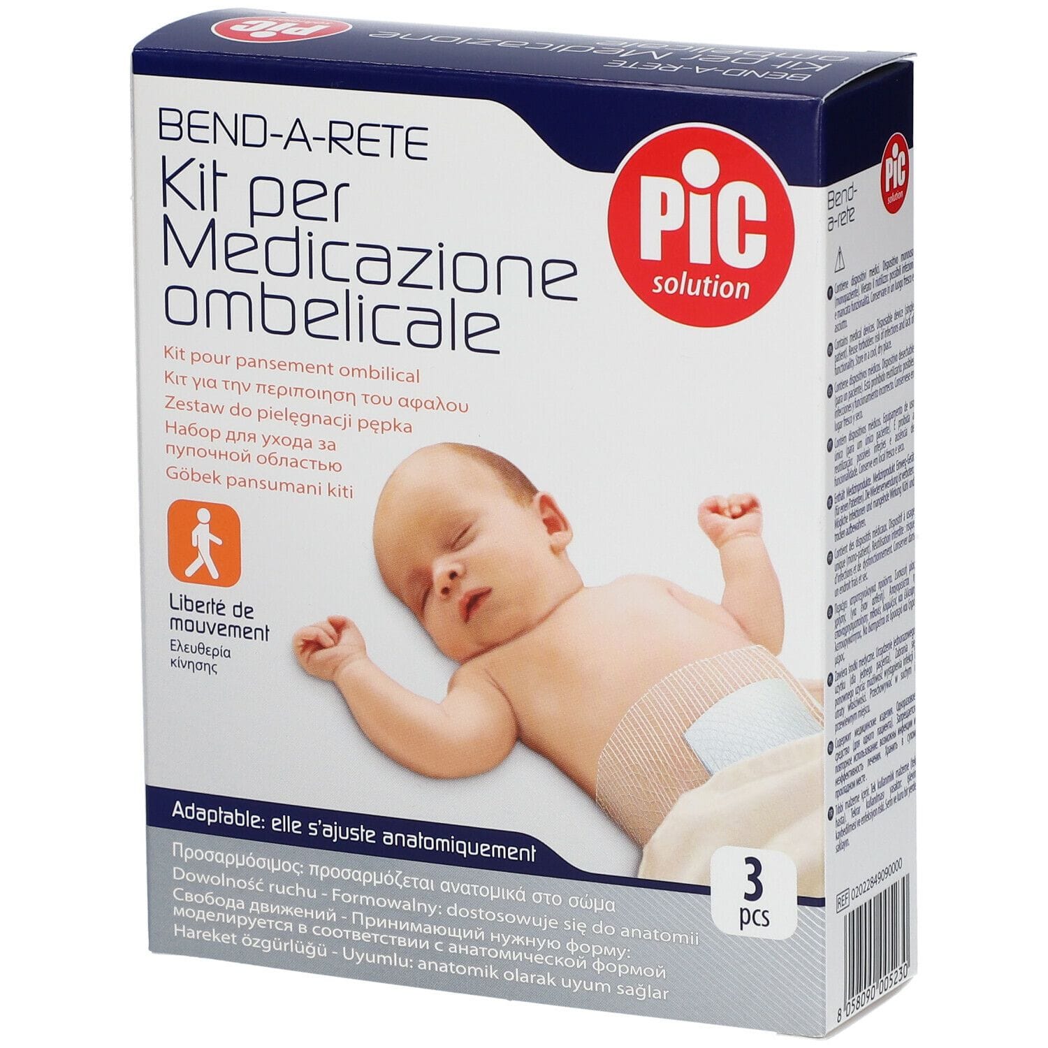Kit medicazione ombelicale PIC Bend-A-Rete, monouso