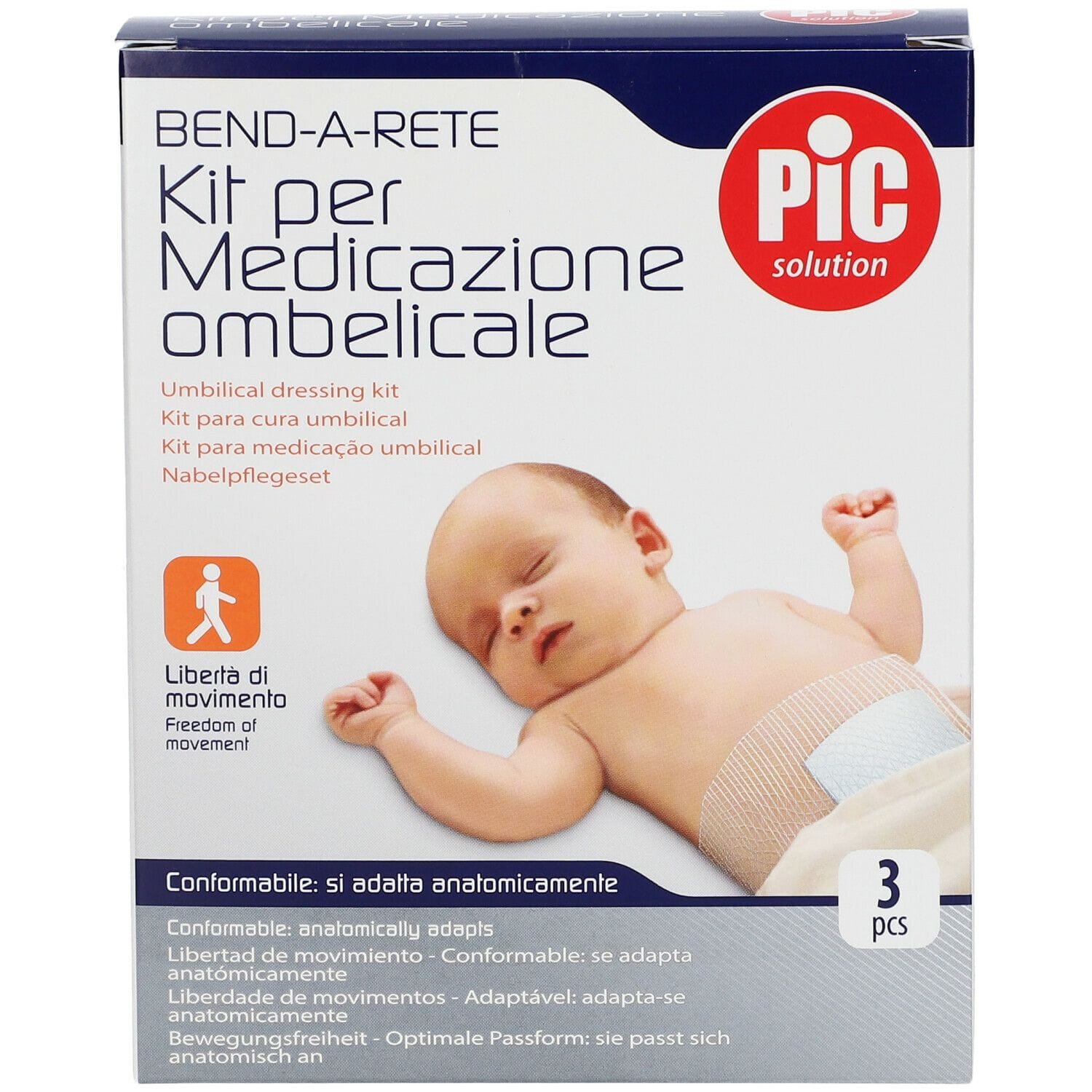 Kit medicazione ombelicale PIC Bend-A-Rete, monouso