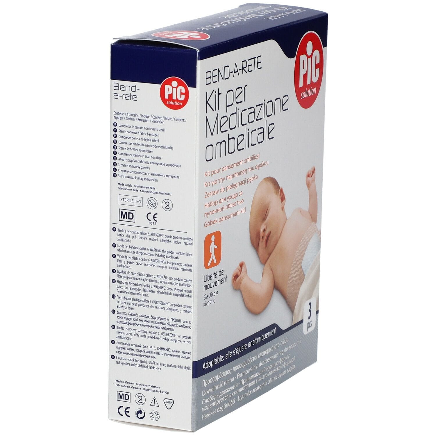 Kit medicazione ombelicale PIC Bend-A-Rete, monouso