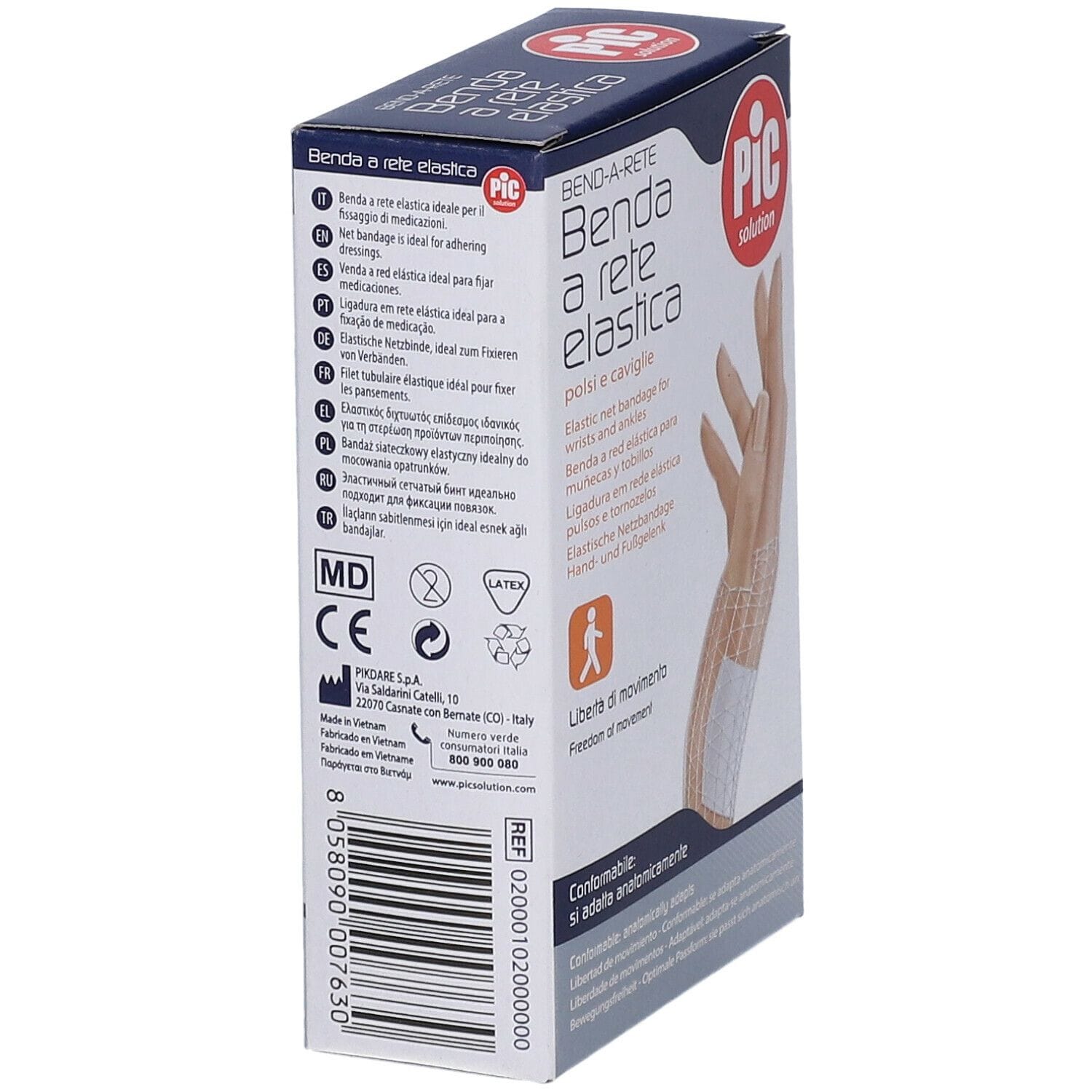 Benda Tubolare Elastica PIC per Polso e Caviglia Cal. 1