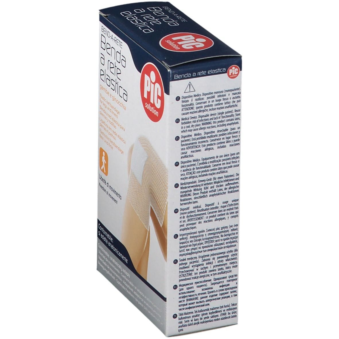 Benda tubolare elastica PIC calibro 4 per gamba e ginocchio