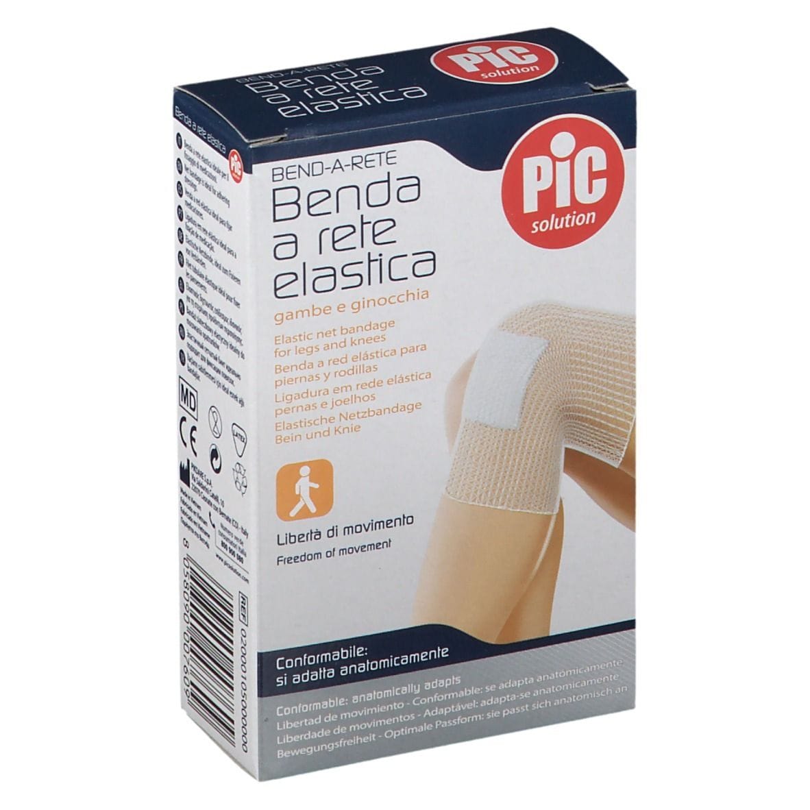 Benda tubolare elastica PIC calibro 4 per gamba e ginocchio