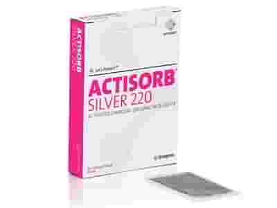 MEDICAZIONE IN CARBONE ATTIVO CON ARGENTO ACTISORB SILVER 6,5X9,5 10 PEZZI