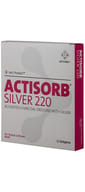 MEDICAZIONE IN CARBONE ATTIVO CON ARGENTO ACTISORB SILVER 10,5X10,5 CM 3 PEZZI