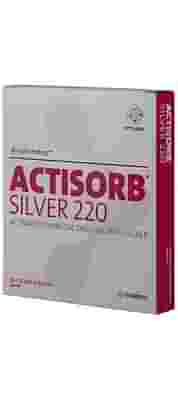 MEDICAZIONE IN CARBONE ATTIVO CON ARGENTO ACTISORB SILVER 10,5X10,5 CM 3 PEZZI