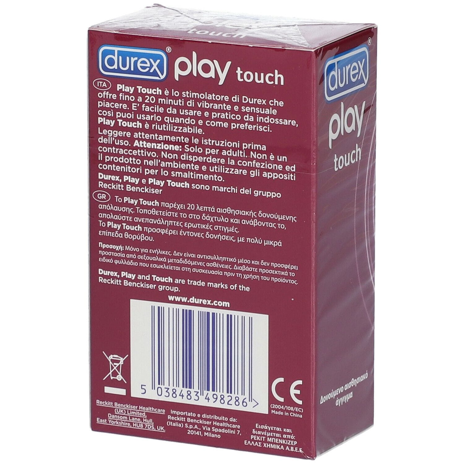 Vibratore Durex Play Touch per stimolazione clitoridea