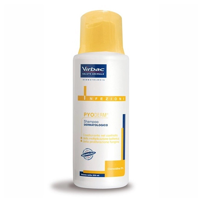 Pyoderm Shampoo Clorexidina Purifica E Deterge Cane E Gatto 200 Ml