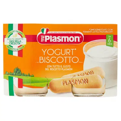 PLASMON OMOGENEIZZATO YOGURT BISCOTTO 120 G X 2 PEZZI PLASMON OMOGENEIZZATO YOGURT BISCOTTO 120 G X 2 PEZZI