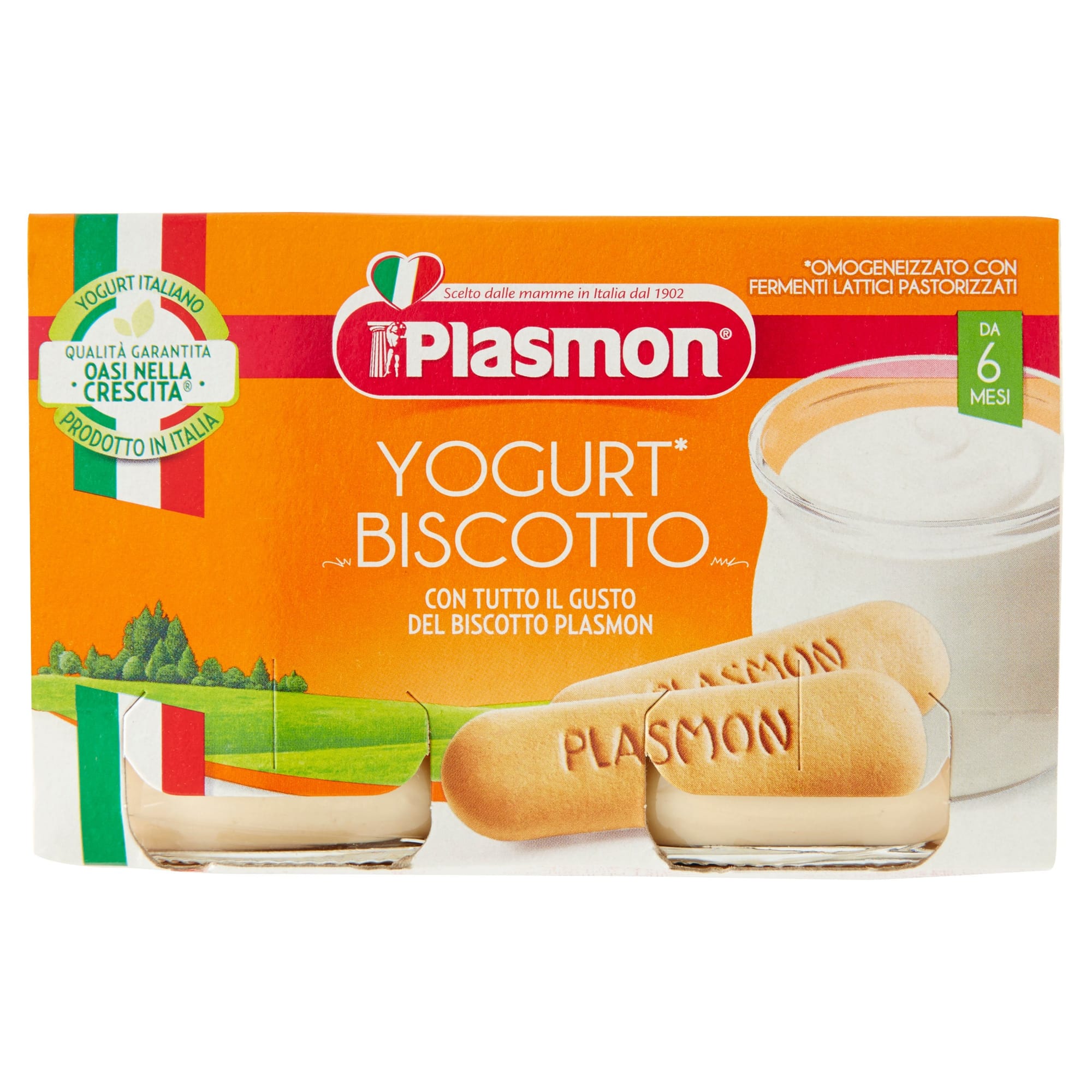 Plasmon Omogeneizzato Yogurt Biscotto 120 G X 2 Pezzi