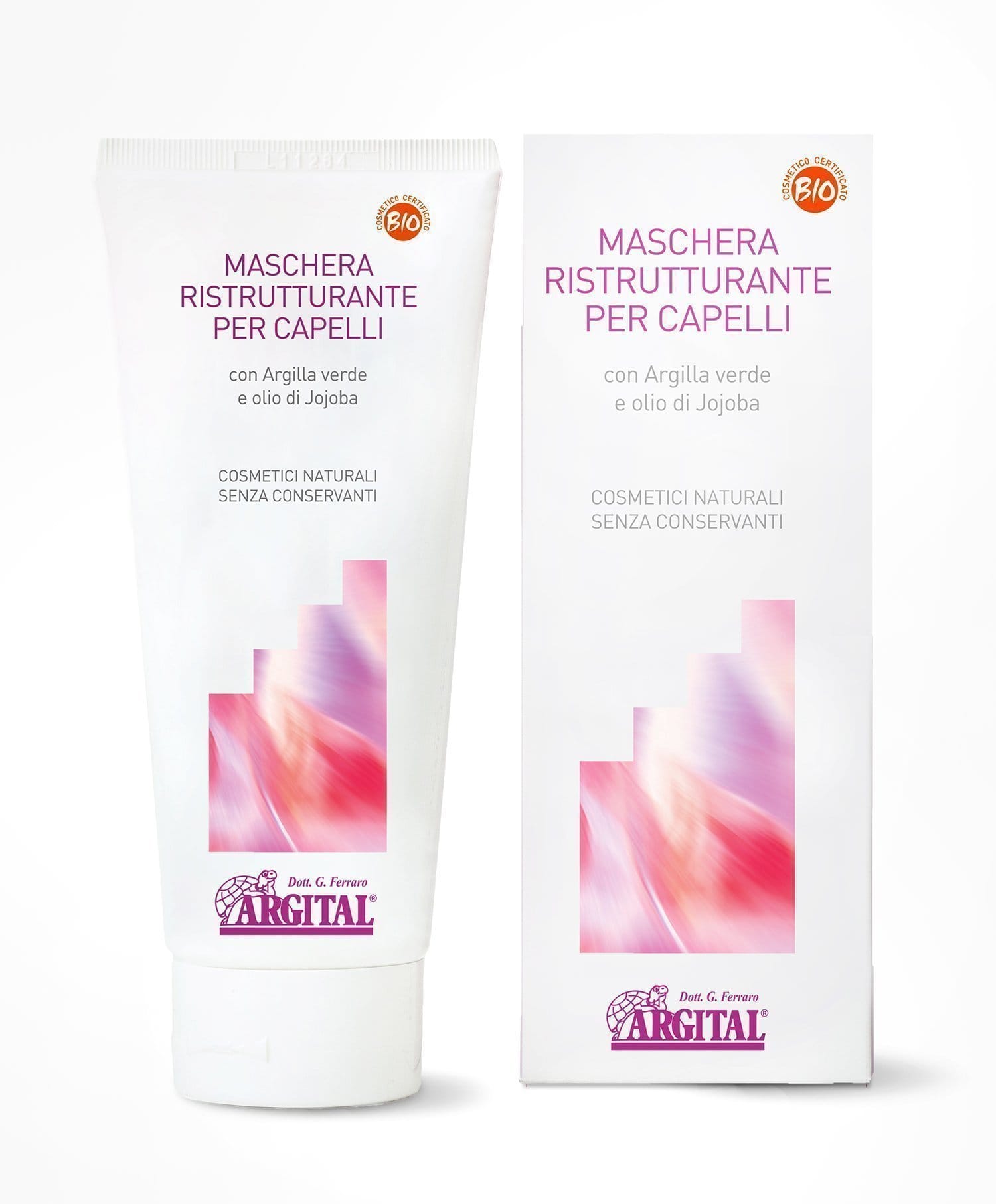 Maschera ristrutturante BIO per capelli con argilla e Jojoba 200ml