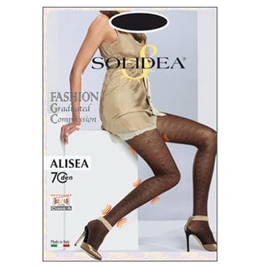 Collant Solidea Alisea 70 den fantasia nero, taglia 2/M