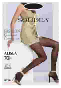 Collant Solidea Alisea 70 den fantasia nero, compressione graduata