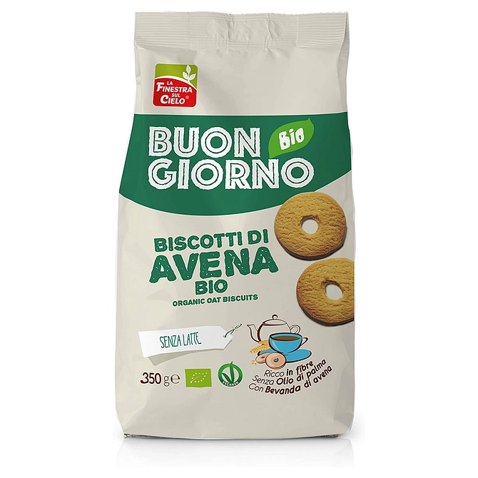 Fsc Buongiornobio Biscotti All'avena+ Bio Vegan Senza Latte 350 G