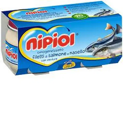 NIPIOL OMOGENEIZZATO SALMONE NASELLO VERDURE 2 PEZZI 80 G NIPIOL OMOGENEIZZATO SALMONE NASELLO VERDURE 2 PEZZI 80 G