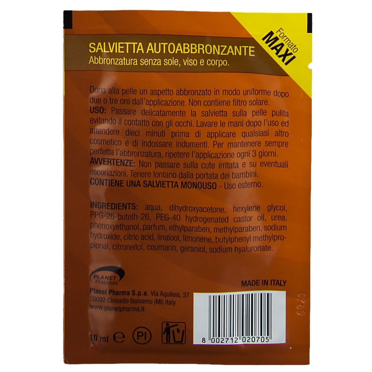 HYDRA BRONZE AUTOABBRONZANTE SALVIETTA BUSTINA 10 ML