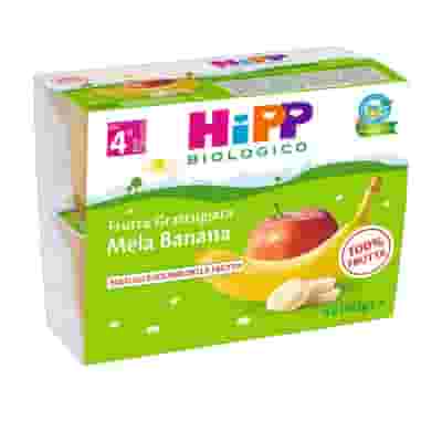 Dessert biologico HiPP Mela e Banana per bebè, 4x100g