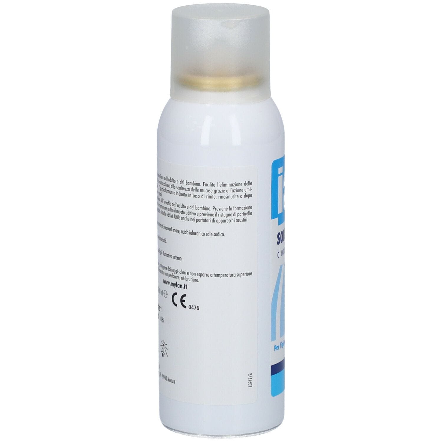 SOLUZIONE ISOTONICA SPRAY DI ACQUA DI MARE ACIDO IALURONICO SALE SODICO PER IGIENE NASO ADULTI E BAMBINI 100ML