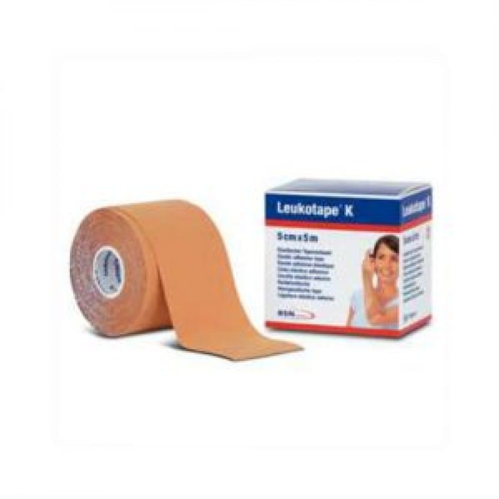 Benda Adesiva Leukotape K Per Taping Fisioterapico Larghezza 2,5 Cm Lunghezza 5 M Color Carne In Rotolo