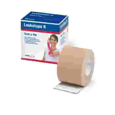Benda Leukotape K per Taping Fisioterapico 5x500cm Carota