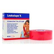 BENDA ADESIVA LEUKOTAPE K PER TAPING FISIOTERAPICO LARGHEZZA 2,5 CM LUNGHEZZA 5 M COLORE ROSA IN ROTOLO