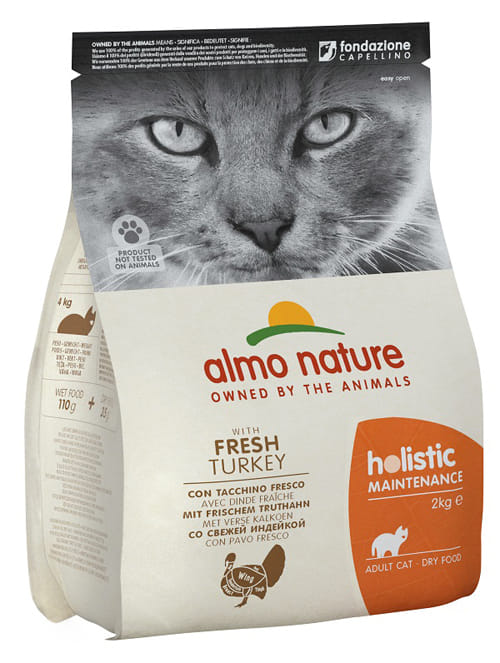 Cibo secco Holistic Cat con tacchino fresco e riso, 2kg