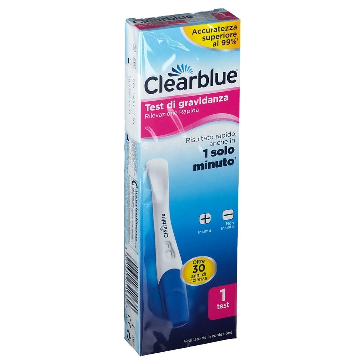 TEST DI GRAVIDANZA CLEARBLUE RILEVAZIONE RAPIDA 1 PEZZO