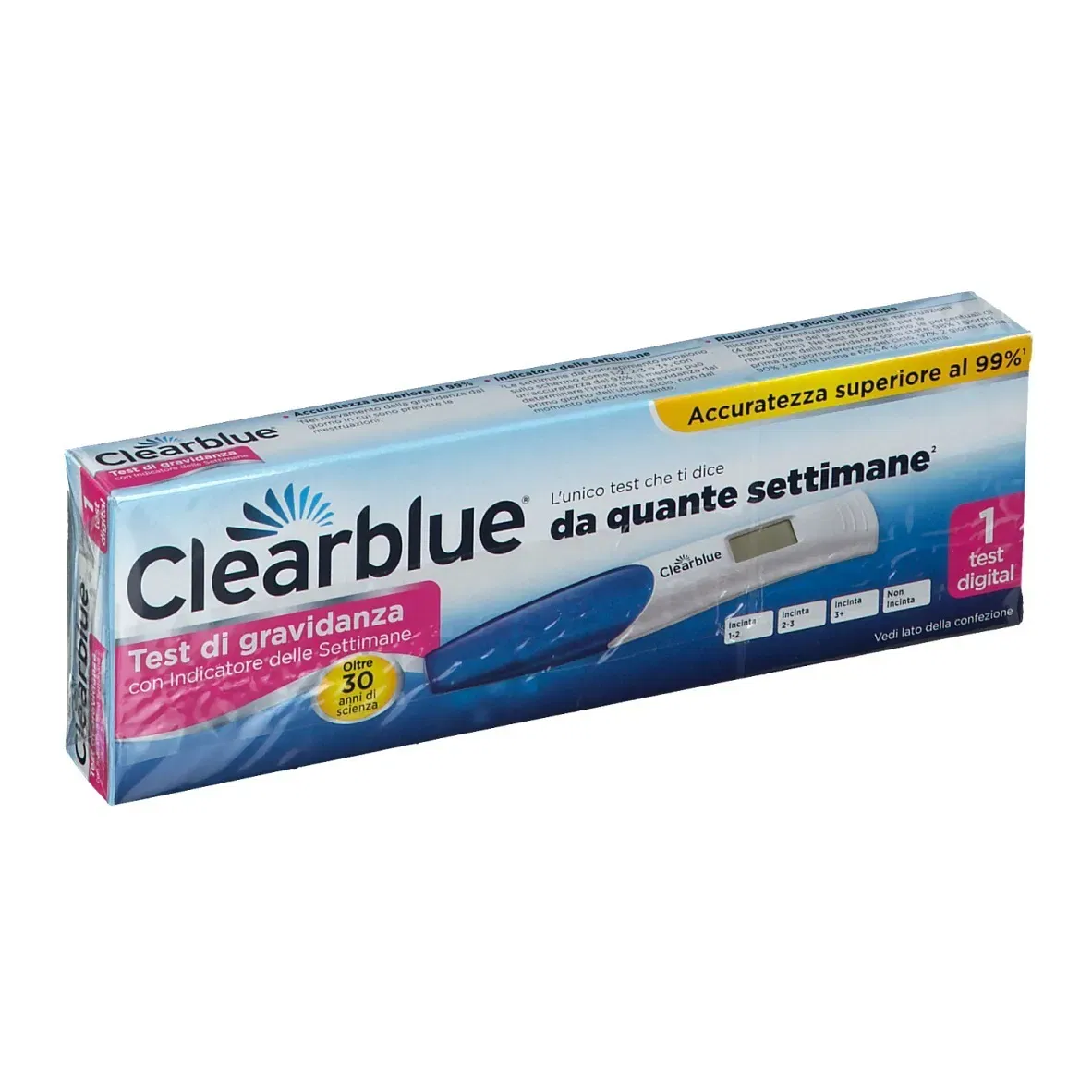 TEST DI GRAVIDANZA CLEARBLUE CON INDICATORE DELLE SETTIMANE 1 PEZZO