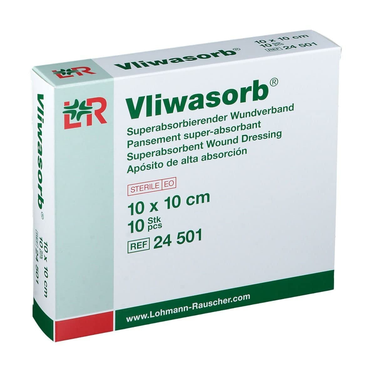 MEDICAZIONE VLIWASORB SUPERASSORBENTE CON POLIACRILATI 10X10 CM 10 PEZZI