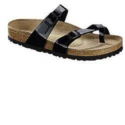 BIRKENSTOCK MAYARI BLACK BIRKO FLOR PATENT 37 BIRKENSTOCK MAYARI BLACK BIRKO FLOR PATENT 37