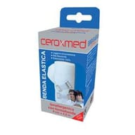 Benda Elastica Ceroxmed 6x450cm con Fermabenda, 1 Pezzo