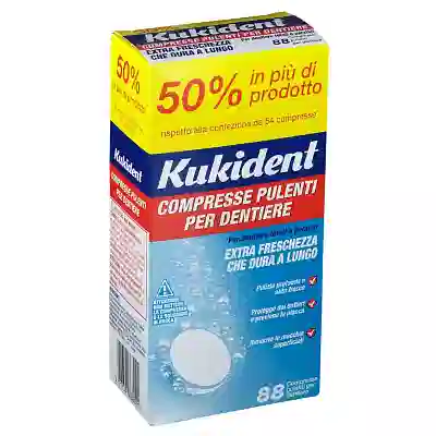 KUKIDENT CLEANSER FRESCH 88 COMPRESSE PULIZIA PROTESI DENTARIE