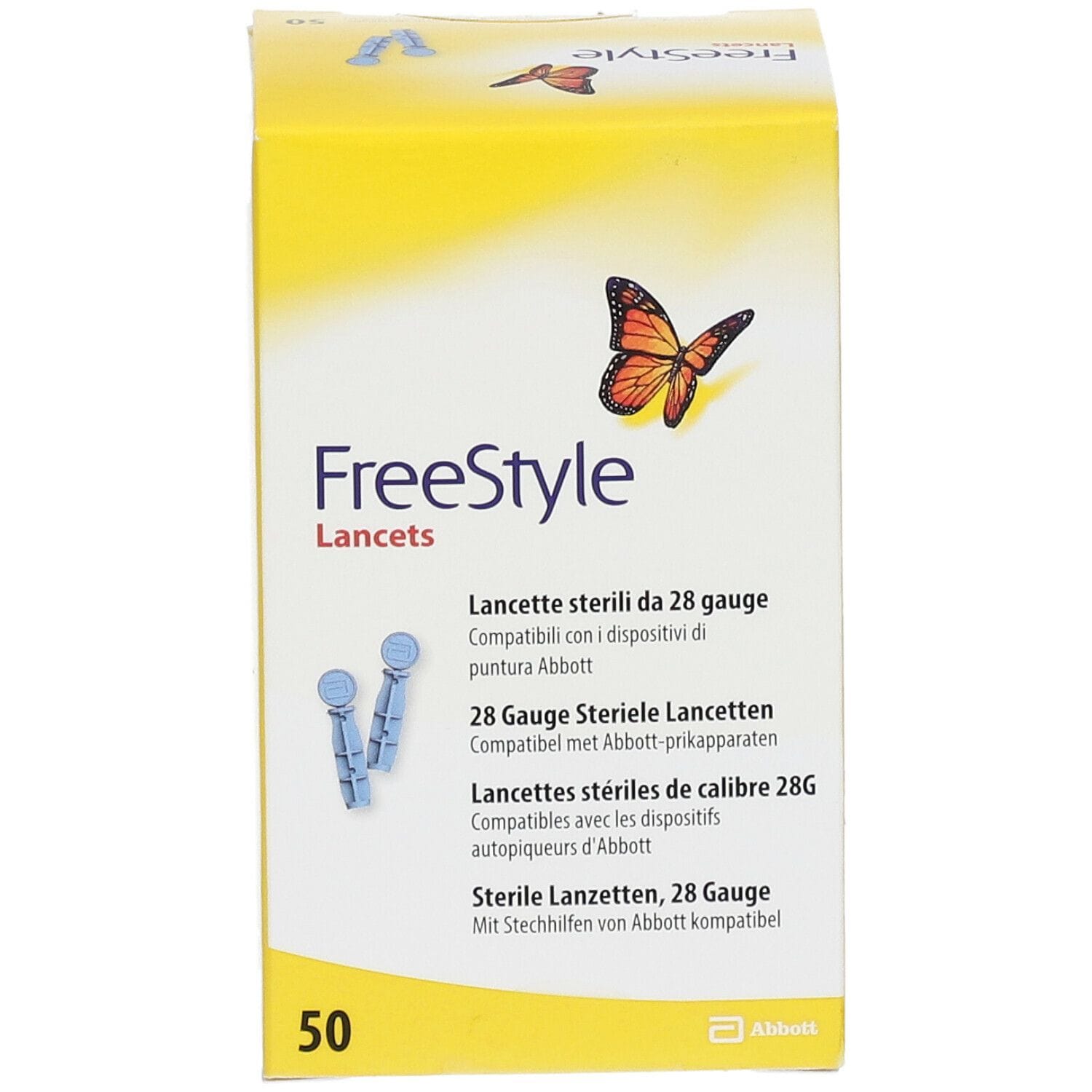 Lancette pungidito FreeStyle Gauge 28, 50 pezzi monouso