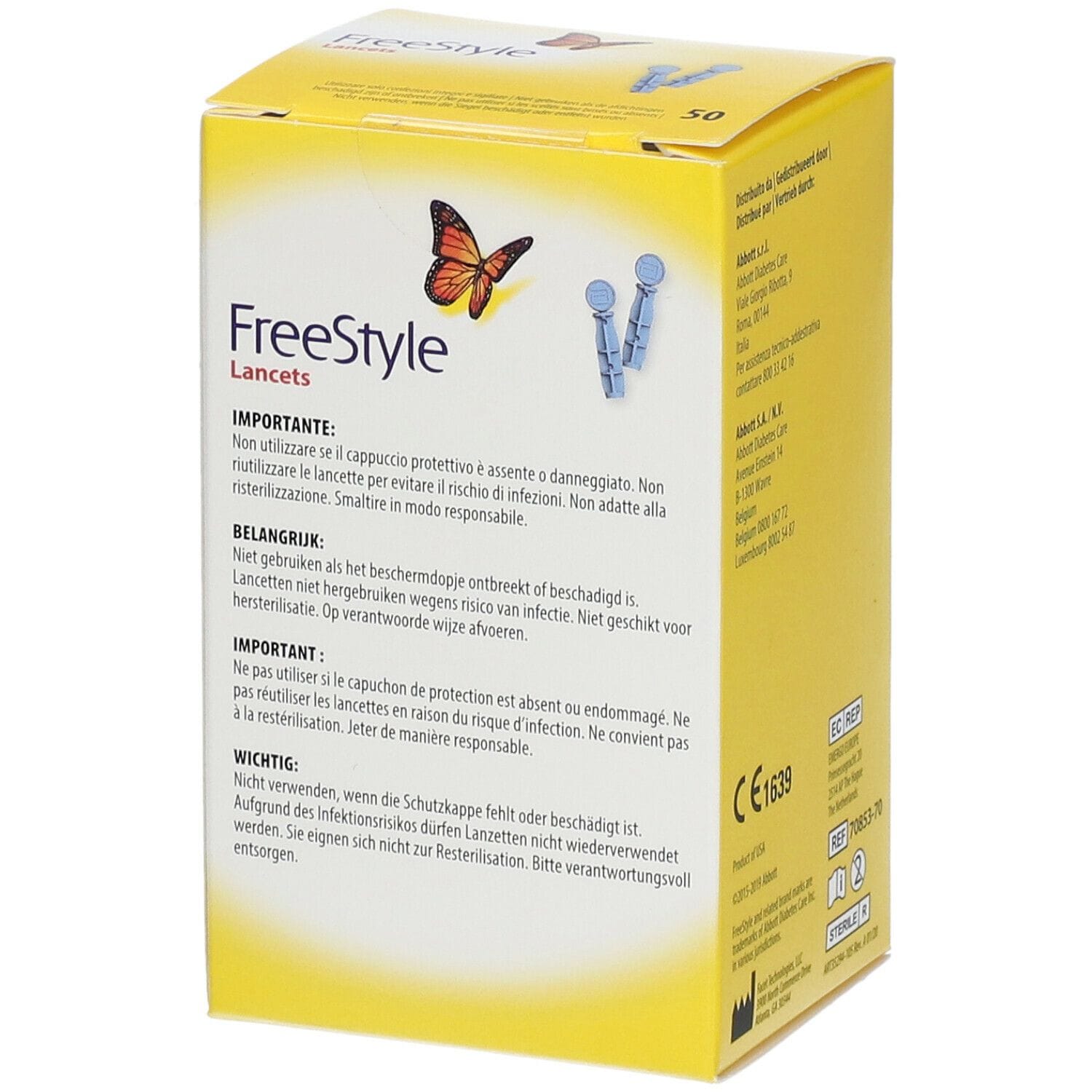 Lancette pungidito FreeStyle Gauge 28, 50 pezzi monouso
