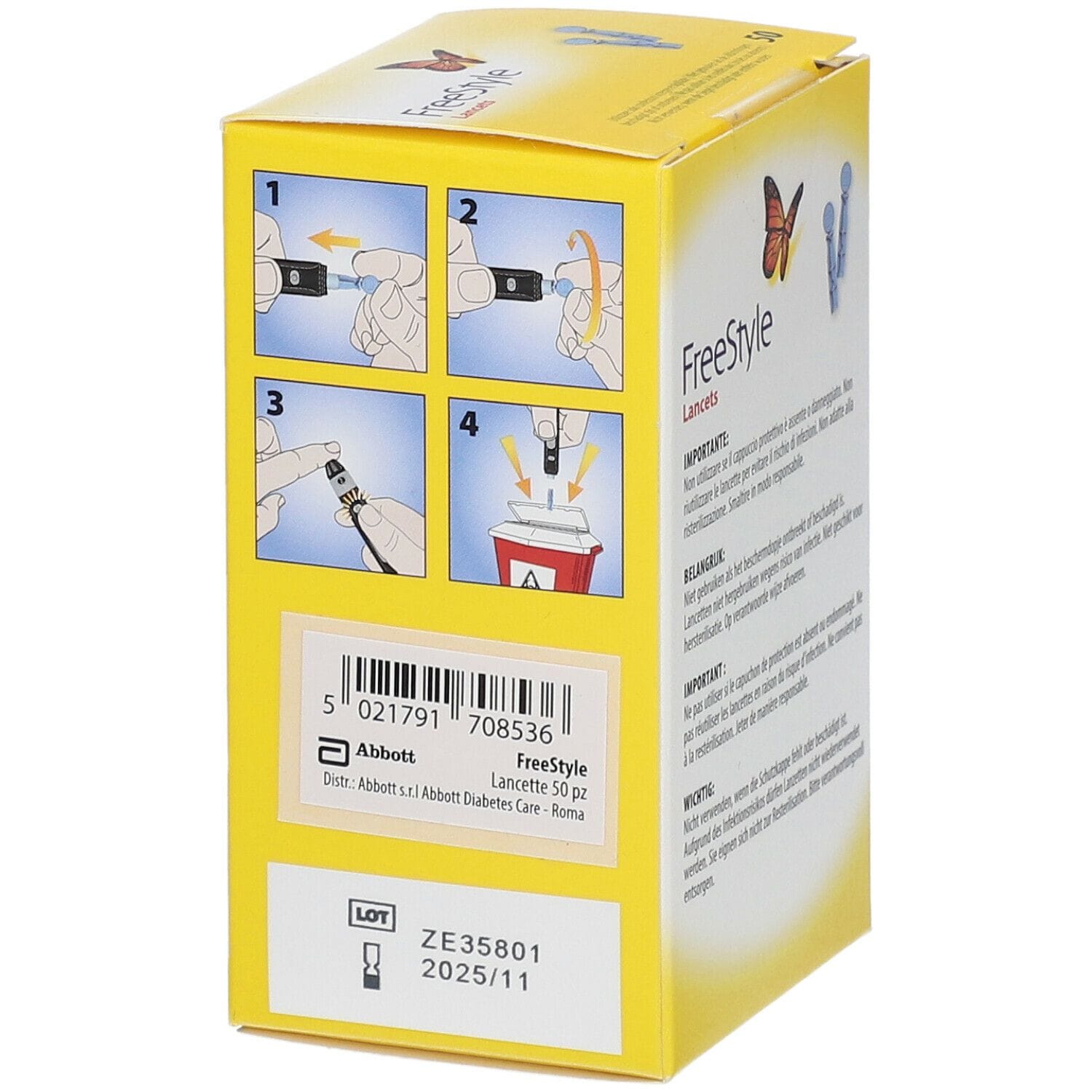 Lancette pungidito FreeStyle Gauge 28, 50 pezzi monouso