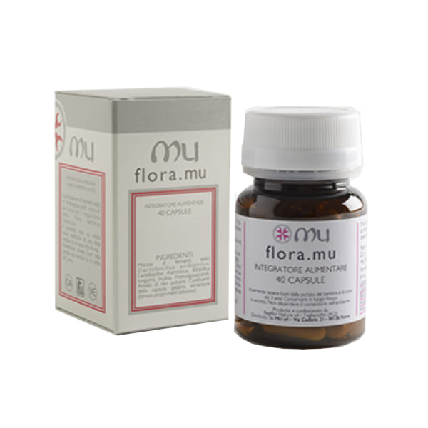 Integratore Flora MU per la flora batterica, 40 capsule