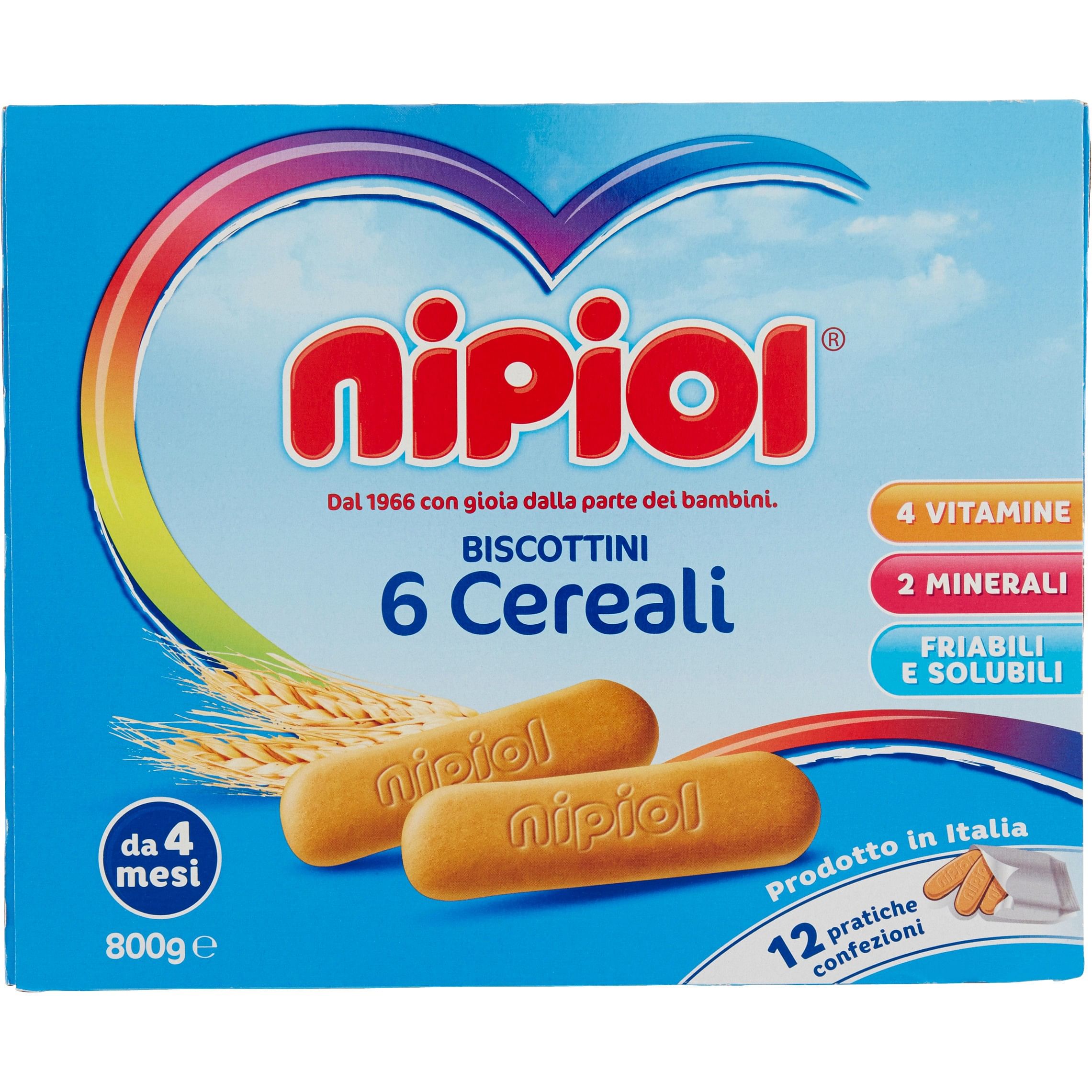 Nipiol Biscottini 6 Cereali 800 G