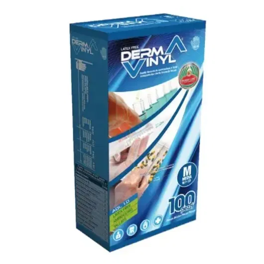 Guanto Da Esaminazione Monouso Non Sterile In Vinile Senza Polvere Dermavinyl Powder Free Taglia Small Misura 6 6,5 100 Pezzi