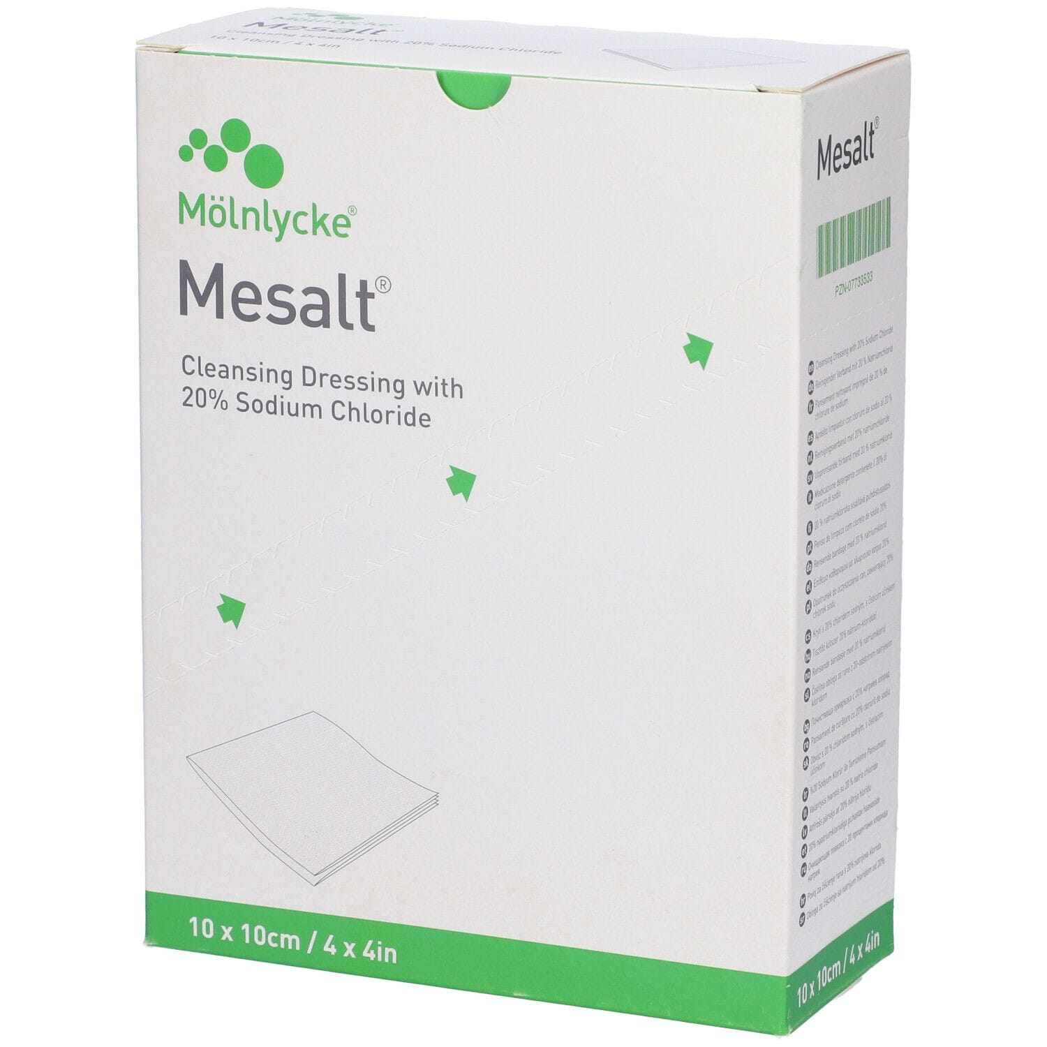 Medicazione Mesalt in TNT salino 10x10cm, 30 compresse