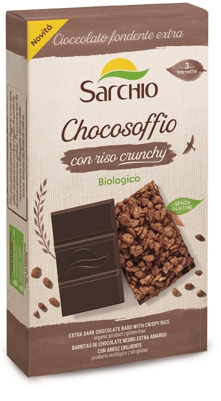 Barrette Sarchio Chocosoffio fondente e riso croccante 3x25g