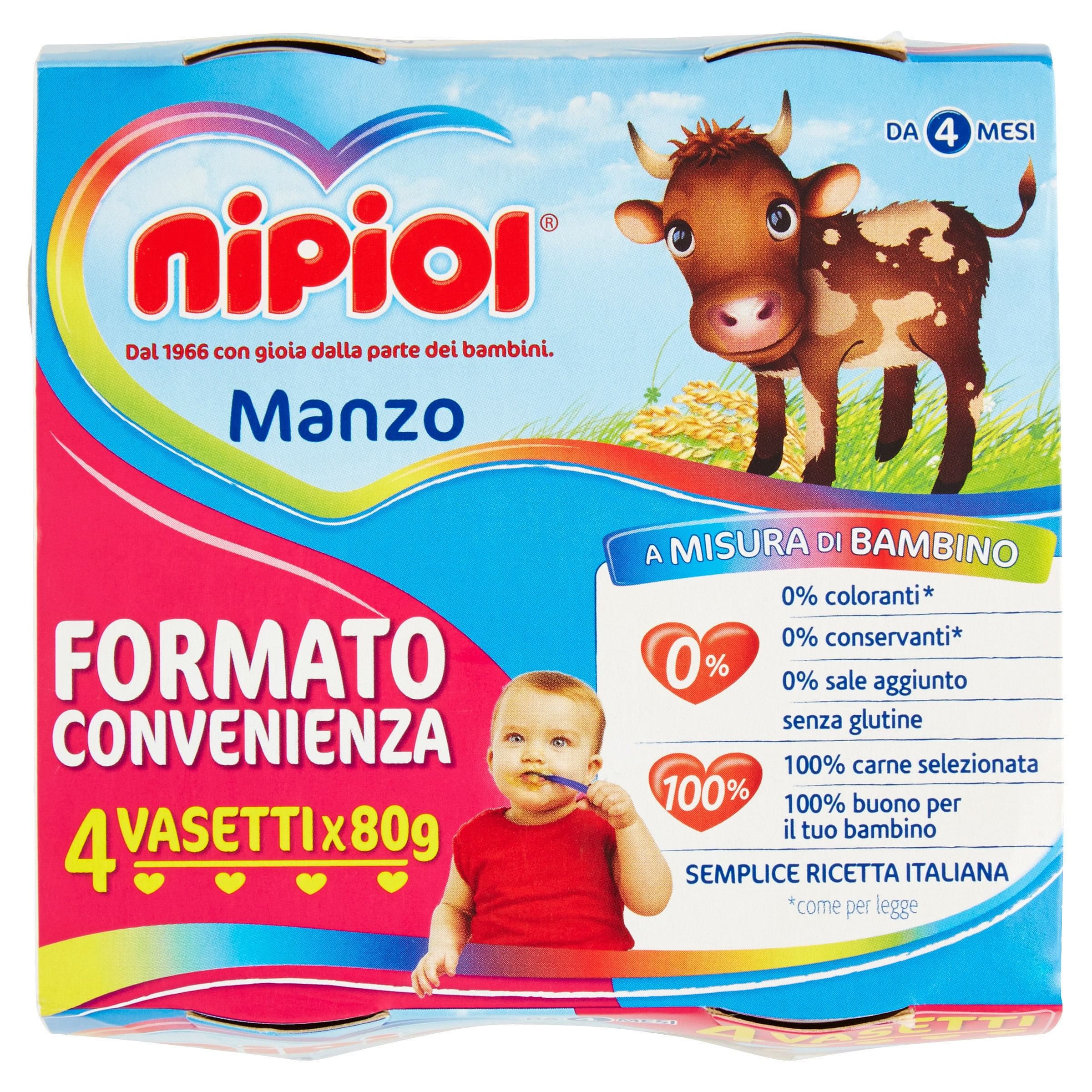 Nipiol Omogeneizzato Manzo 4 X 80 G