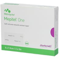 MEDICAZIONE DI CONTATTO TRASPARENTE NON ASSORBENTE CON STRATO DI CONTATTO MEPITEL ONE 5X7,5CM 10 PEZZI ARTICOLO 289100