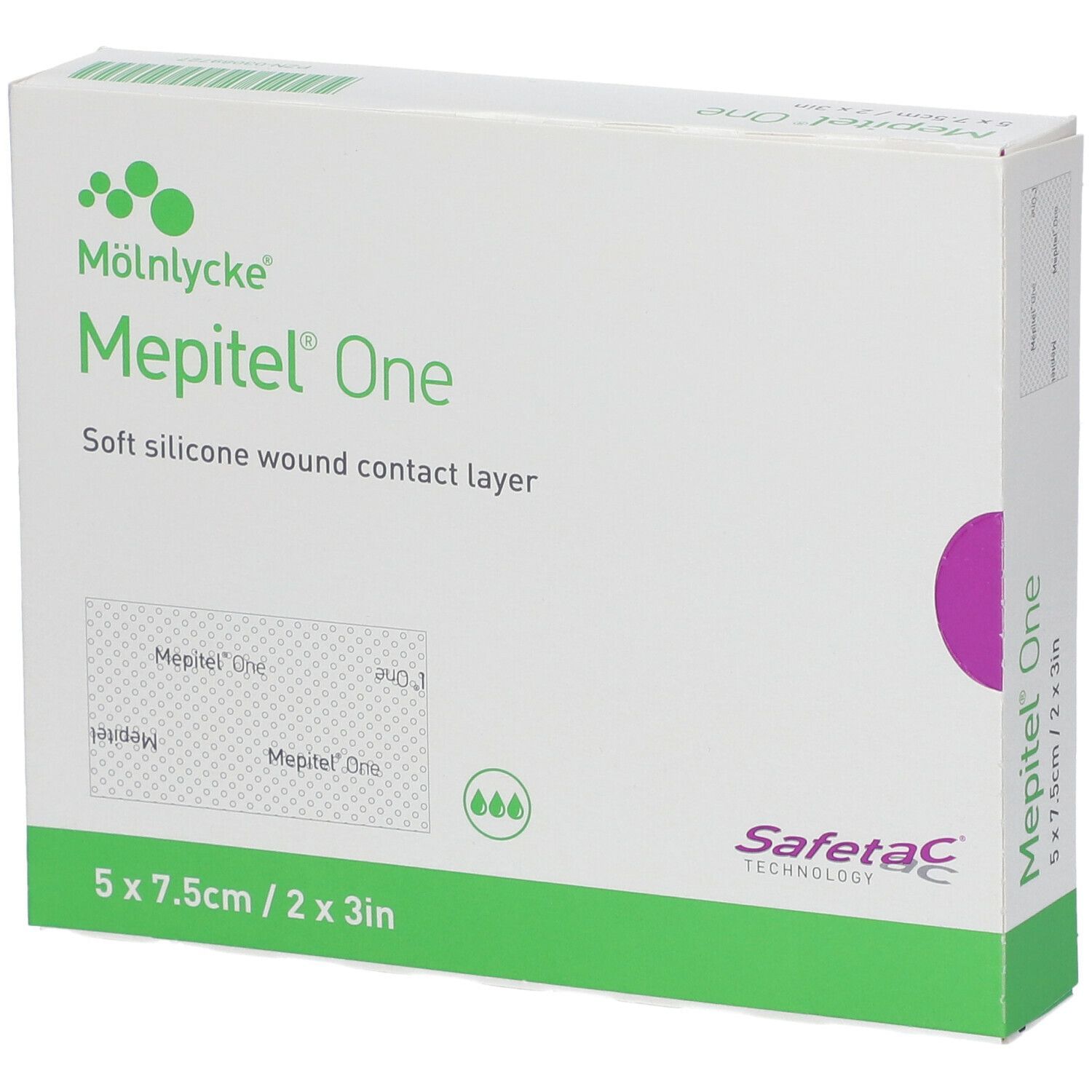 Medicazione Di Contatto Trasparente Non Assorbente Con Strato Di Contatto Mepitel One 5 X7,5 Cm 10 Pezzi Articolo 289100