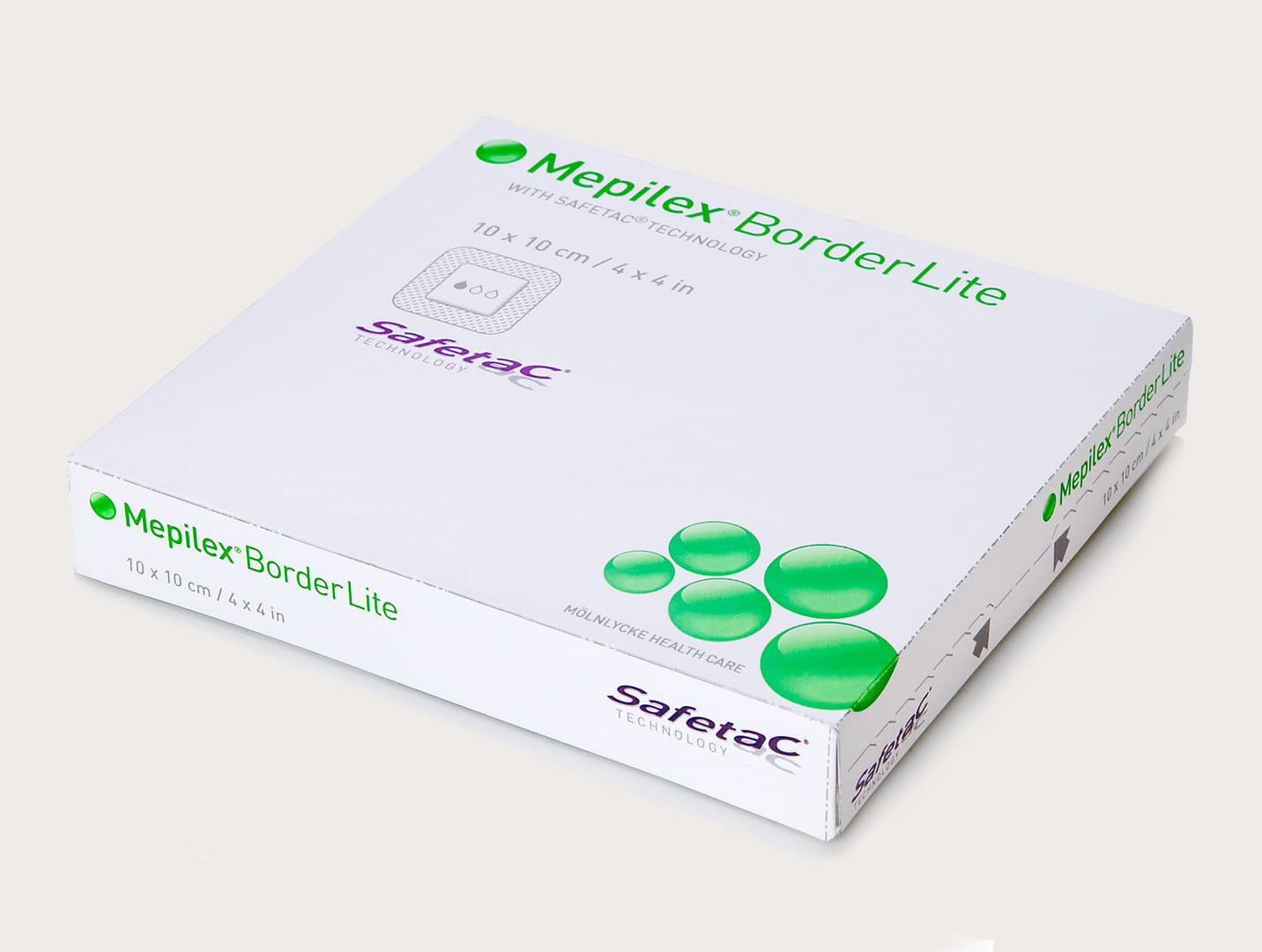 SCHIUMA DI POLIURETANO ASSORBENTE SOTTILE CON STRATO DI CONTATTO IN SILICONE MORBIDO MEPILEX LITE 15X15 5 PEZZI